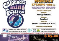 Caloundra Mini Music Festival 2020 – MONDAY EVENING Session (18+ event)