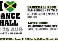 I Love Dancehall – two rooms – CBD venue