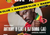 ALWAYS LIVE @ Barwon Club Hotel – Presenting Anthony B