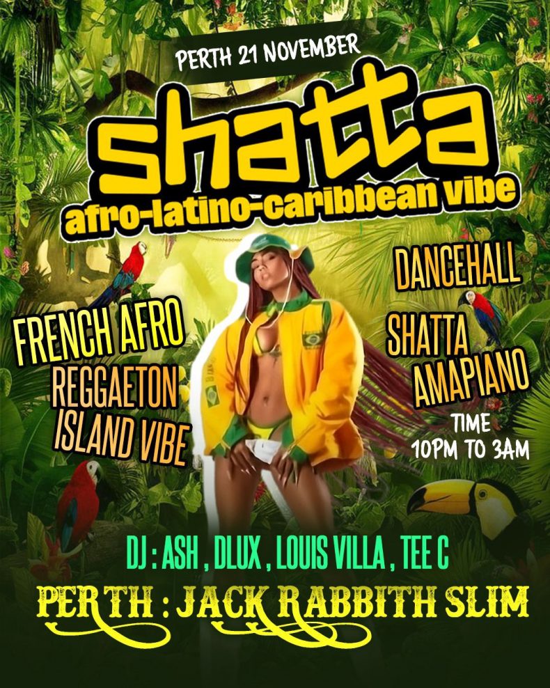 Shatta at jack rabbit slim ( Afro – Latino- Caribbean – french)